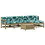 Juego de muebles jardín 6 pzas y cojines madera pino impregnada by , Garden sets - Ref: Foro24-3250983, Price: 519,32 €, Disc...