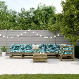 7 pcs garden furniture set and cushions impregnated pine wood by , Garden sets - Ref: Foro24-3250871, Price: 778,96 €, Discou...