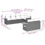 Set mit 7 Gartensofas mit Kissen Kunstrattan schwarz von , Gartensets - Ref: Foro24-3226981, Preis: 619,98 €, Rabatt: %