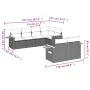 Set of 7 garden sofas with cushions synthetic rattan black by , Garden sets - Ref: Foro24-3226981, Price: 619,98 €, Discount: %