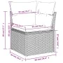 Set mit 7 Gartensofas mit Kissen Kunstrattan schwarz von , Gartensets - Ref: Foro24-3226981, Preis: 619,98 €, Rabatt: %