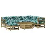 Juego de muebles jardín 8 pzas y cojines madera pino impregnada de , Conjuntos de jardín - Ref: Foro24-3250611, Precio: 780,4...