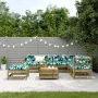 Juego de muebles jardín 8 pzas y cojines madera pino impregnada de , Conjuntos de jardín - Ref: Foro24-3250611, Precio: 780,4...