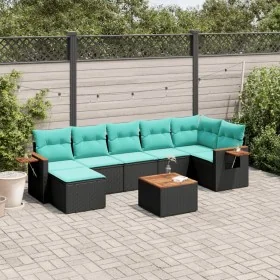 Set de sofás de jardín 8 pzas con cojines ratán sintético negro von , Gartensets - Ref: Foro24-3227037, Preis: 579,98 €, Raba...