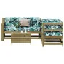 Juego de muebles jardín 5 pzas y cojines madera pino impregnada von , Gartensets - Ref: Foro24-3250819, Preis: 585,74 €, Raba...