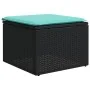 Set of 6 garden sofas with cushions synthetic rattan black by , Garden sets - Ref: Foro24-3227016, Price: 488,46 €, Discount: %