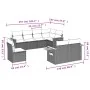Set mit 8 Gartensofas mit Kissen schwarzes synthetisches Rattan von , Gartensets - Ref: Foro24-3227002, Preis: 670,72 €, Raba...