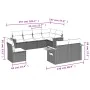 Set of 8 garden sofas with cushions black synthetic rattan by , Garden sets - Ref: Foro24-3227002, Price: 670,72 €, Discount: %