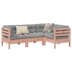 Set de sofás jardín 4 pzas con cojines madera abeto Douglas von , Gartensets - Ref: Foro24-3299417, Preis: 344,22 €, Rabatt: %