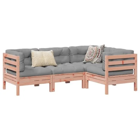 Set de sofás jardín 4 pzas con cojines madera abeto Douglas by , Garden sets - Ref: Foro24-3299417, Price: 344,22 €, Discount: %