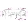 Set de sofás jardín 4 pzas con cojines madera abeto Douglas by , Garden sets - Ref: Foro24-3299417, Price: 344,22 €, Discount: %