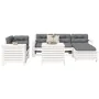 Set of garden sofas 7 pcs solid pine wood white by , Garden sets - Ref: Foro24-3250517, Price: 555,40 €, Discount: %