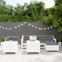 Set of garden sofas 7 pcs solid pine wood white by , Garden sets - Ref: Foro24-3250517, Price: 555,40 €, Discount: %