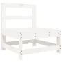 Set of garden sofas 7 pcs solid pine wood white by , Garden sets - Ref: Foro24-3250517, Price: 555,40 €, Discount: %