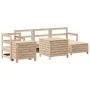 7-teilige Gartensofagarnitur aus massivem Kiefernholz von , Gartensets - Ref: Foro24-3250520, Preis: 452,19 €, Rabatt: %