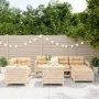 7-piece solid pine wood garden sofa set by , Garden sets - Ref: Foro24-3250520, Price: 452,19 €, Discount: %