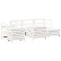 Set Gartensofas 7-teilig massives Kiefernholz weiß von , Gartensets - Ref: Foro24-3250529, Preis: 527,37 €, Rabatt: %