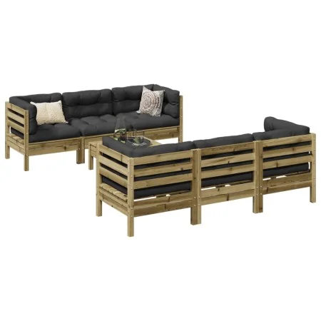 Set mit 7 Gartensofas mit Kissen aus imprägniertem Kiefernholz von , Gartensets - Ref: Foro24-3299307, Preis: 662,93 €, Rabat...
