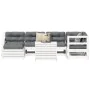 Set of garden sofas 7 pcs solid pine wood white by , Garden sets - Ref: Foro24-3250969, Price: 538,38 €, Discount: %