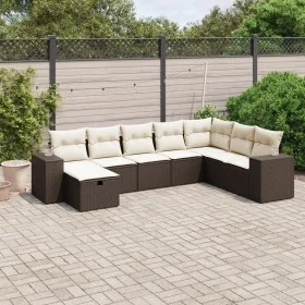 Set mit 8 Gartensofas und Kissen Kunstrattan braun von , Gartensets - Ref: Foro24-3264519, Preis: 539,94 €, Rabatt: %