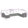 Set of 8 garden sofas and cushions synthetic rattan brown by , Garden sets - Ref: Foro24-3264519, Price: 539,94 €, Discount: %
