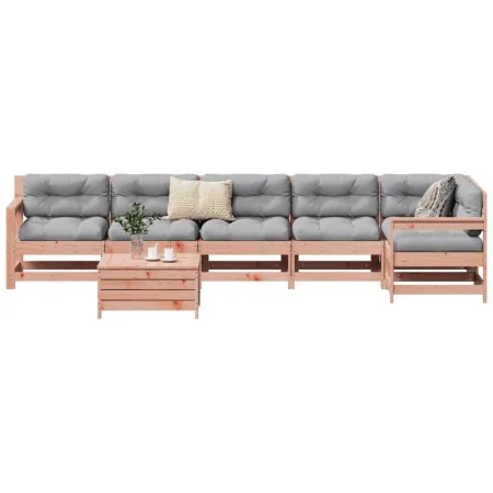 Set of 7 garden sofas solid fir Douglas wood by , Garden sets - Ref: Foro24-3250890, Price: 413,54 €, Discount: %