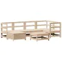 7-teilige Gartensofagarnitur aus massivem Kiefernholz von , Gartensets - Ref: Foro24-3250908, Preis: 391,74 €, Rabatt: %