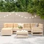 7-teilige Gartensofagarnitur aus massivem Kiefernholz von , Gartensets - Ref: Foro24-3250948, Preis: 374,88 €, Rabatt: %