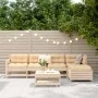 Set of 6 garden sofas solid pine wood by , Garden sets - Ref: Foro24-3250960, Price: 305,89 €, Discount: %