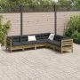 Set of garden sofas 6 pcs with impregnated pine wood cushions by , Garden sets - Ref: Foro24-3299462, Price: 564,10 €, Discou...