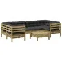 Set mit 7 Gartensofas mit Kissen aus imprägniertem Kiefernholz von , Gartensets - Ref: Foro24-3299318, Preis: 662,93 €, Rabat...