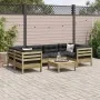 Set mit 7 Gartensofas mit Kissen aus imprägniertem Kiefernholz von , Gartensets - Ref: Foro24-3299318, Preis: 662,93 €, Rabat...