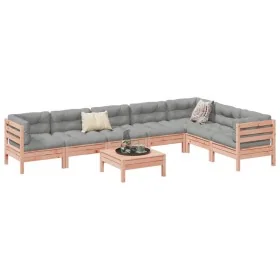 Set of 8 garden sofas with Douglas fir wood cushions by , Garden sets - Ref: Foro24-3299483, Price: 673,27 €, Discount: %