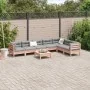 Set of 8 garden sofas with Douglas fir wood cushions by , Garden sets - Ref: Foro24-3299483, Price: 673,27 €, Discount: %