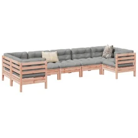 Set mit 7 Gartensofas mit Kissen aus Douglasienholz von , Gartensets - Ref: Foro24-3299623, Preis: 606,38 €, Rabatt: %