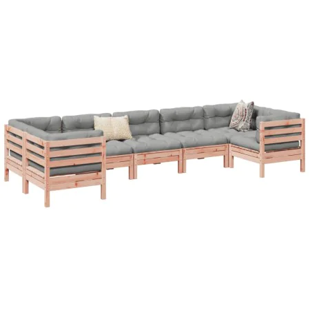 Set of 7 garden sofas with Douglas fir wood cushions by , Garden sets - Ref: Foro24-3299623, Price: 606,38 €, Discount: %