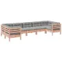 Set of 7 garden sofas with Douglas fir wood cushions by , Garden sets - Ref: Foro24-3299623, Price: 606,38 €, Discount: %
