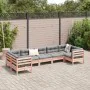 Set of 7 garden sofas with Douglas fir wood cushions by , Garden sets - Ref: Foro24-3299623, Price: 606,38 €, Discount: %