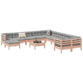 Set of garden sofas 12 pcs with Douglas fir wood cushions by , Garden sets - Ref: Foro24-3299656, Price: 990,49 €, Discount: %