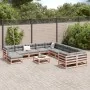 Set of garden sofas 12 pcs with Douglas fir wood cushions by , Garden sets - Ref: Foro24-3299656, Price: 990,49 €, Discount: %