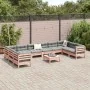 Set de sofás jardín 11 pzas con cojines madera de abeto Douglas von , Gartensets - Ref: Foro24-3299649, Preis: 926,64 €, Raba...