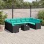 Set de sofás de jardín 10pzas con cojines ratán sintético negro von , Gartensets - Ref: Foro24-3219397, Preis: 768,18 €, Raba...