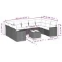 Set de sofás de jardín 10pzas con cojines ratán sintético negro von , Gartensets - Ref: Foro24-3219397, Preis: 768,18 €, Raba...