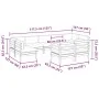 Set of 9 garden sofas with impregnated pine wood cushions by , Garden sets - Ref: Foro24-3299635, Price: 892,30 €, Discount: %