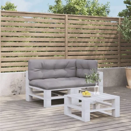 Cushions for pallets 3 units gray fabric by , Cushions for chairs and sofas - Ref: Foro24-3217124, Price: 92,27 €, Discount: %
