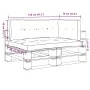 Cushions for pallets 3 units gray fabric by , Cushions for chairs and sofas - Ref: Foro24-3217124, Price: 92,27 €, Discount: %