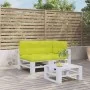 Cushions for pallet sofa 3 units light green fabric by , Cushions for chairs and sofas - Ref: Foro24-3217130, Price: 88,05 €,...