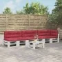 7-piece pallet cushions red red fabric by , Cushions for chairs and sofas - Ref: Foro24-3217151, Price: 213,19 €, Discount: %