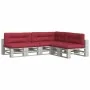 7-piece pallet cushions red red fabric by , Cushions for chairs and sofas - Ref: Foro24-3217151, Price: 213,19 €, Discount: %