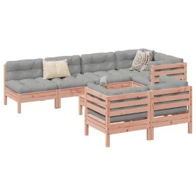 Set of 8 garden sofas with Douglas fir wood cushions by , Garden sets - Ref: Foro24-3299351, Price: 634,81 €, Discount: %